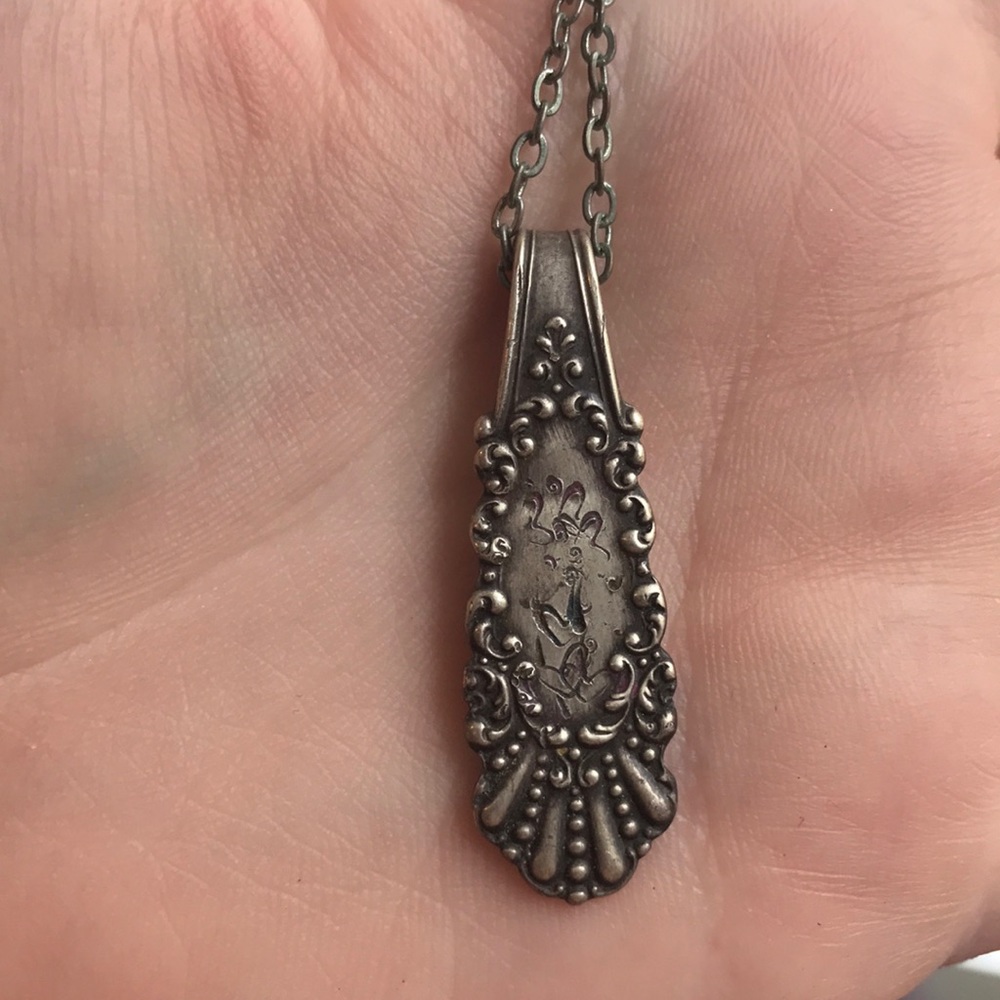 Vintage silver spoon necklace